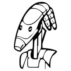 Logo of a b1 battle droid